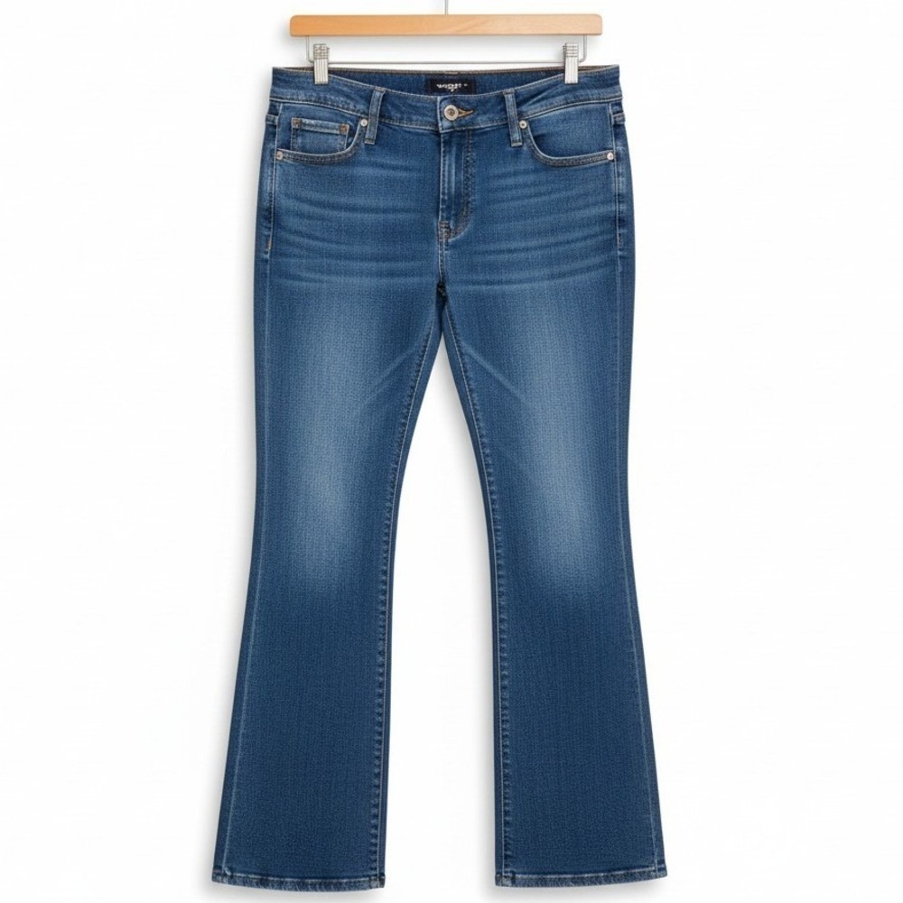 Wrangler Ultimate Riding Jeans Q-Baby Medium Wash‎ Bootcut Denim Blue 33x30